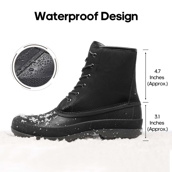 Men's Classic Duck Winter Snow Boots - BLACK - 3